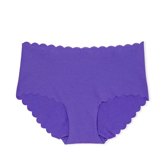 Victoria's Secret No Show Scallop Hiphugger Panty Purple Shock M NEW - Picture 4 of 6